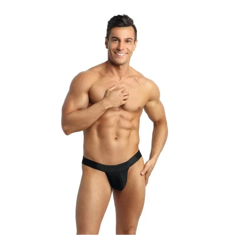 Mens Jockstrap ANAIS with Stamps Black