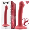 Action Ρεαλιστικό Dildo Action Bouncy Large 19cm Μπορντό Ρεαλιστικά