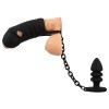 Cock Cage with Butt Plug Black Velvets Black Cock Cage with Butt Plug Black Velvets Black