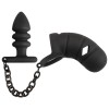 Cock Cage with Butt Plug Black Velvets Black Black Velvets Cock Cage with Butt Plug Black Velvets Black Cock Cages