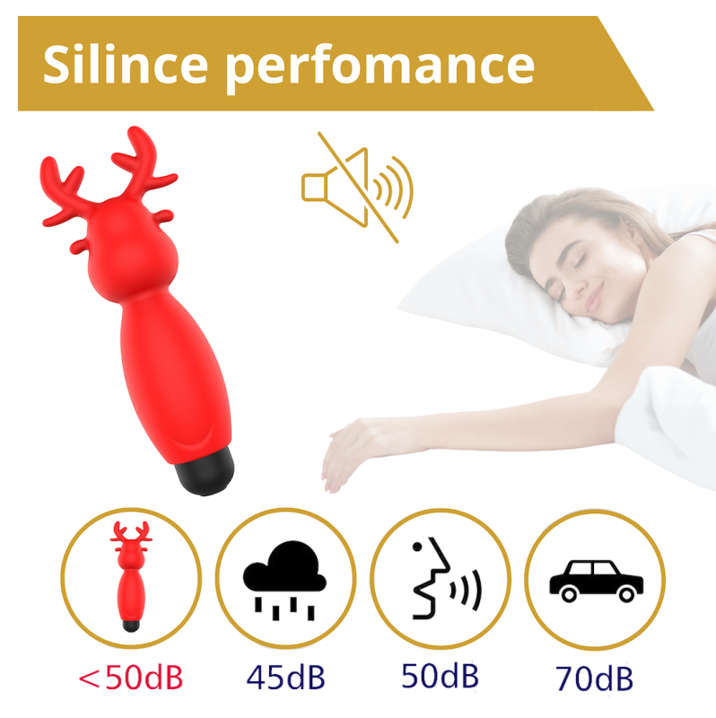 Bullet Vibrator Erospace Sweet Play Reindeer Red