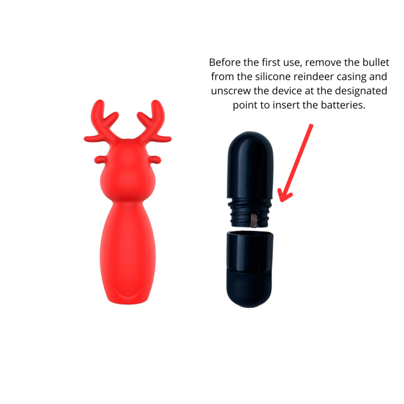 Bullet Vibrator Erospace Sweet Play Reindeer Red Erospace Bullet Vibrator Erospace Sweet Play Reindeer Red Bullet