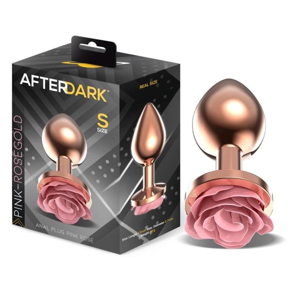 Butt Plug With Jewel AfterDark Rosegold S 7.8cm Pink
