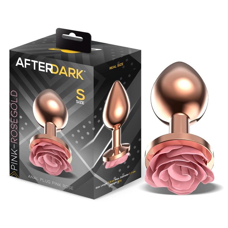 Afterdark Butt Plug With Jewel AfterDark Rosegold S 7.8cm Pink Non-Vibrating butt plugs