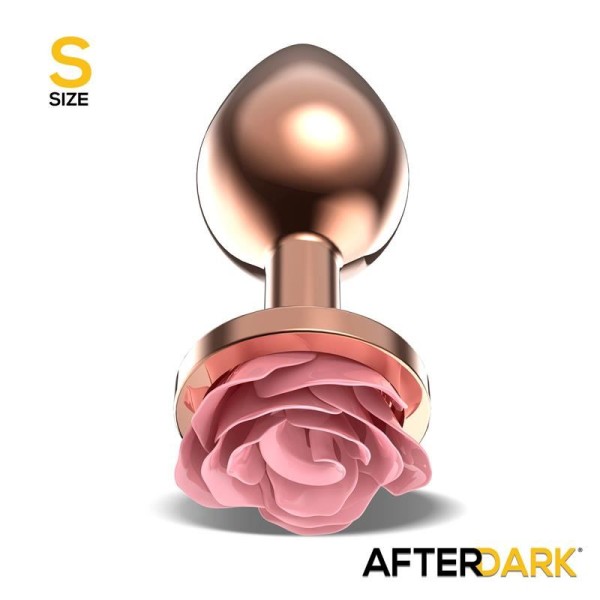 Butt Plug With Jewel AfterDark Rosegold S 7.8cm Pink