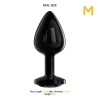 Afterdark Πρωκτική Σφήνα Με Κόσμημα AfterDark Blackgem Medium Μαύρη Σφήνες χωρίς δόνηση