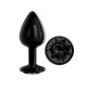 Afterdark Πρωκτική Σφήνα Με Κόσμημα AfterDark Blackgem Medium Μαύρη Σφήνες χωρίς δόνηση