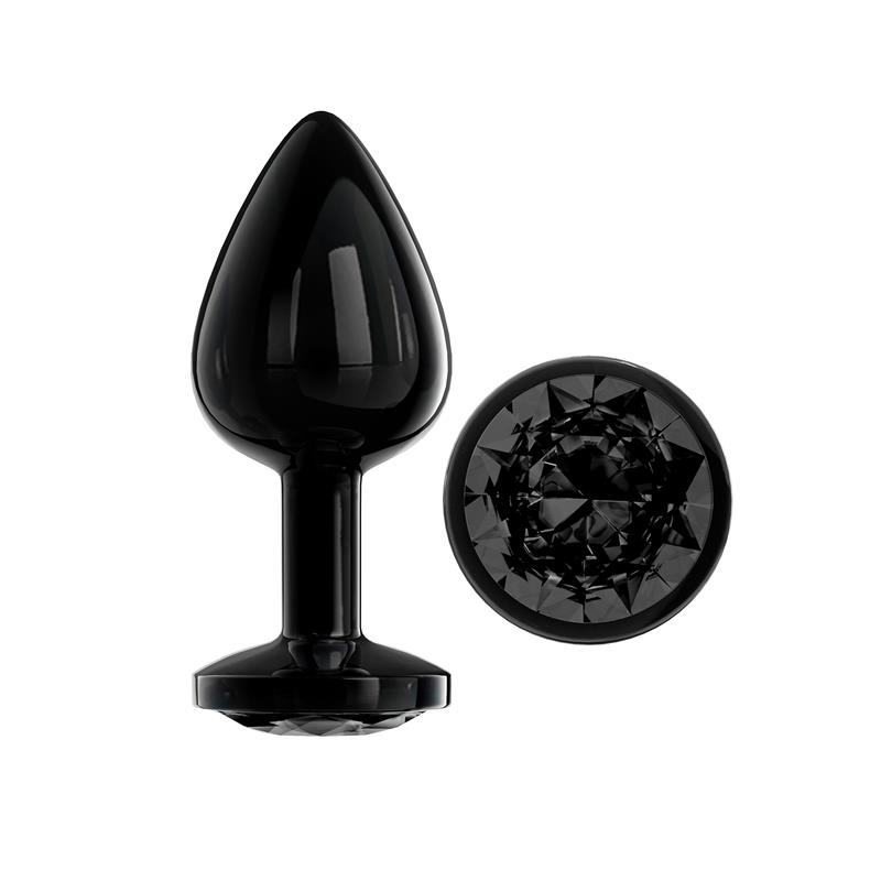 Afterdark Πρωκτική Σφήνα Με Κόσμημα AfterDark Blackgem Medium Μαύρη Σφήνες χωρίς δόνηση