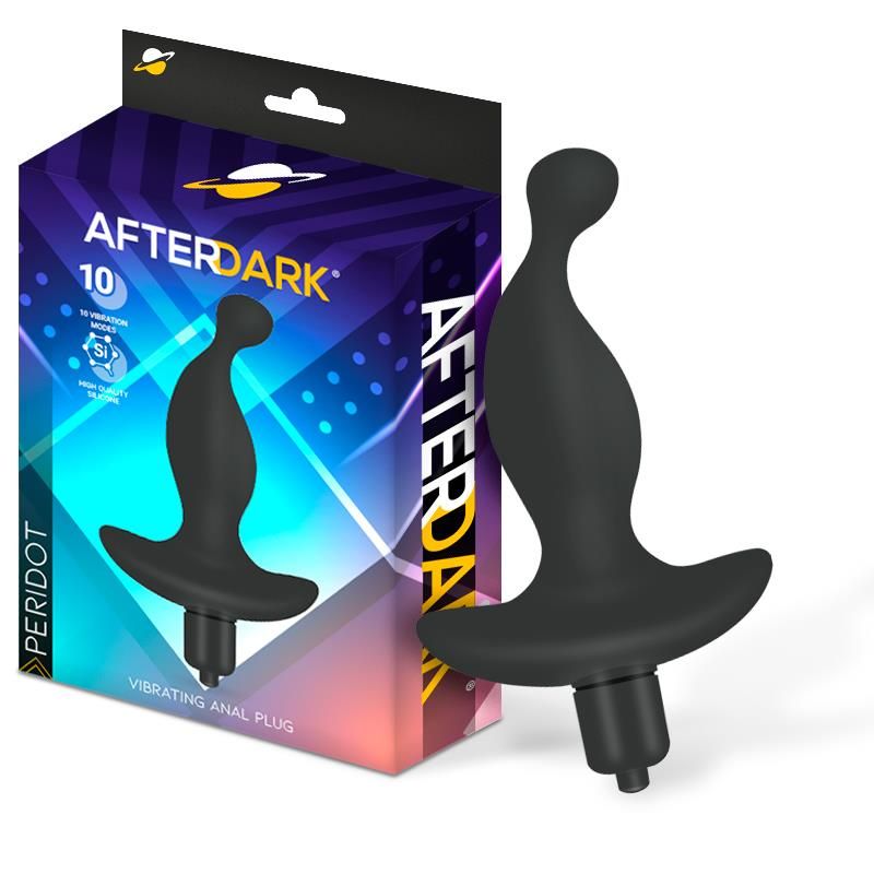 Afterdark Πρωκτική Σφήνα Με Δόνηση AfterDark Peridot 15.5cm Μαύρη Σφήνες με δόνηση