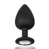 Afterdark Πρωκτική Σφήνα Με Κόσμημα AfterDark Sparkly L 9.5cm Μαύρη Σφήνες χωρίς δόνηση