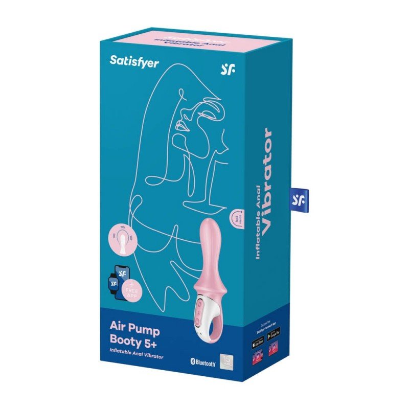 Satisfyer Anal Inflatable Vibrator Satisfyer Air Pump Booty 5+ Pink Vibrators