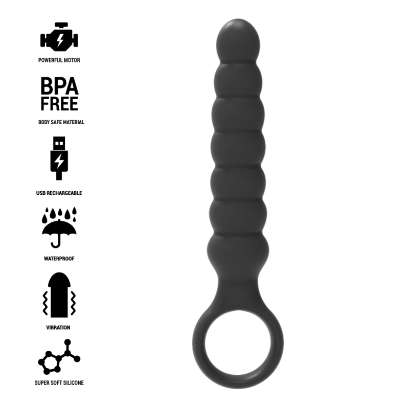 Powerful Anal Beads Black&Silver Bob Black Black&Silver Powerful Anal Beads Black&Silver Bob Black Vibrators