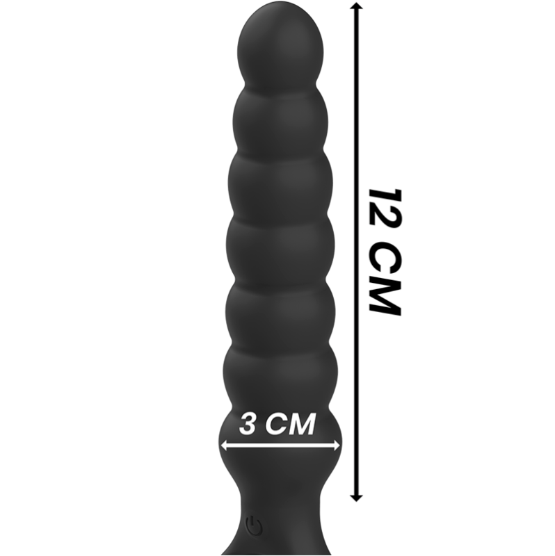 Powerful Anal Beads Black&Silver Bob Black