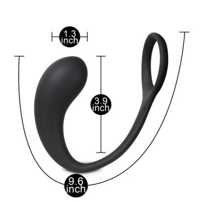 Cockring Plug Love Market Black Cockring Plug Love Market Black