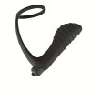 Cockring with Vibrating Plug Love Market Black Cockring with Vibrating Plug Love Market Black