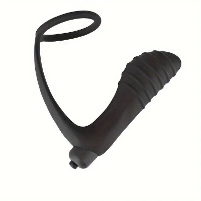 Cockring with Vibrating Plug Love Market Black Cockring with Vibrating Plug Love Market Black