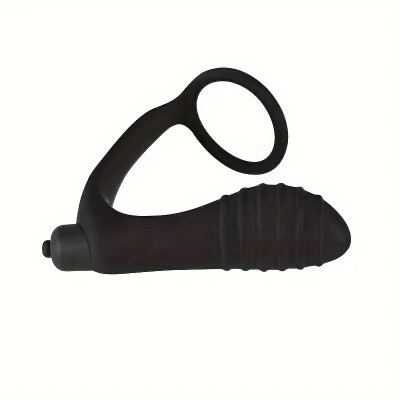 Cockring with Vibrating Plug Love Market Black Cockring with Vibrating Plug Love Market Black