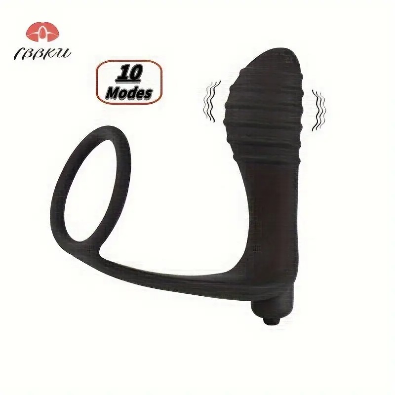 Cockring with Vibrating Plug Love Market Black