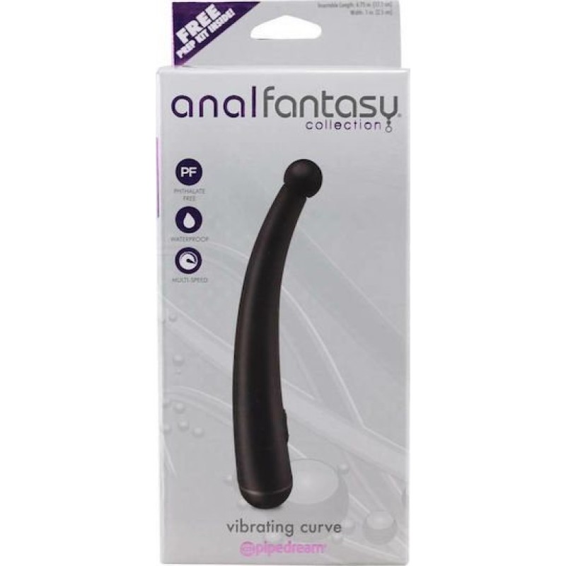 Anal Fantasy Πρωκτικός Δονητής P-Spot Anal Fantasy Collection Vibrating Curve Μαύρος Δονητές