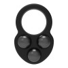 Dreamtoys Weighted Cock Ring Ramrod Triple Weight Black Cock Rings