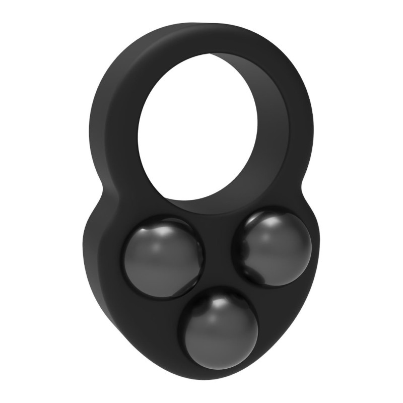 Dreamtoys Weighted Cock Ring Ramrod Triple Weight Black Cock Rings