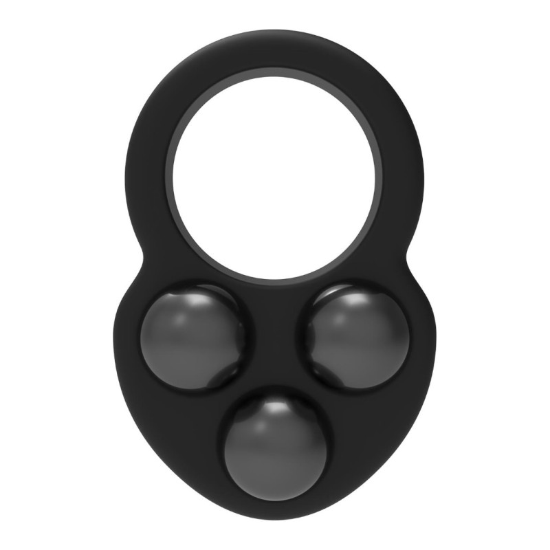 Dreamtoys Weighted Cock Ring Ramrod Triple Weight Black Cock Rings