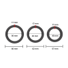 Erospace Three Size Cock Ring Set Erospace B9 Black Cock Rings