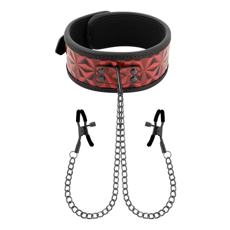 BEGME Κολάρο με Σφιγκτήρες Θηλών BEGME Red Edition Κόκκινο Κολάρα