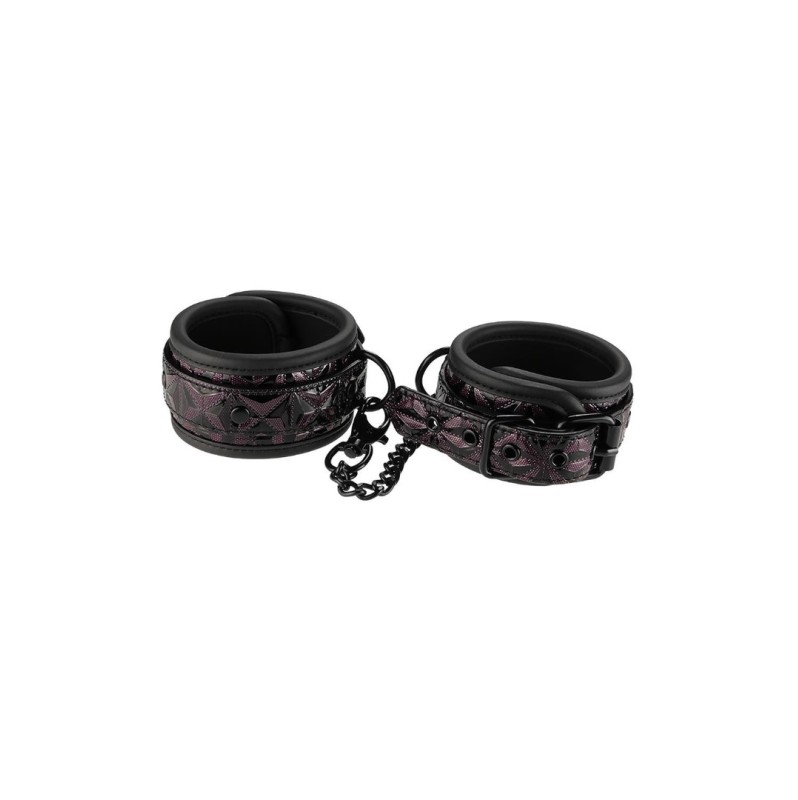 Leather Ankle Cuffs Blaze Purple
