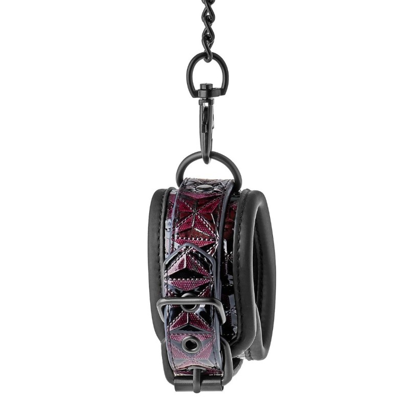 Leather Ankle Cuffs Blaze Purple