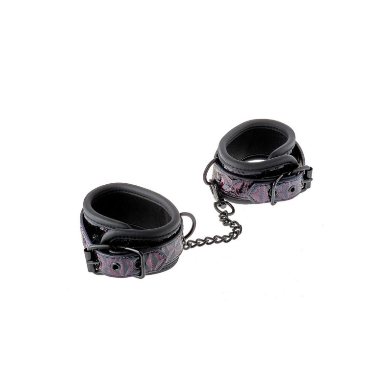 Leather Ankle Cuffs Blaze Purple