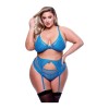 3 Piece Set with Garter Baci Lingerie Blue Baci 3 Piece Set with Garter Baci Lingerie Blue Underwear Set