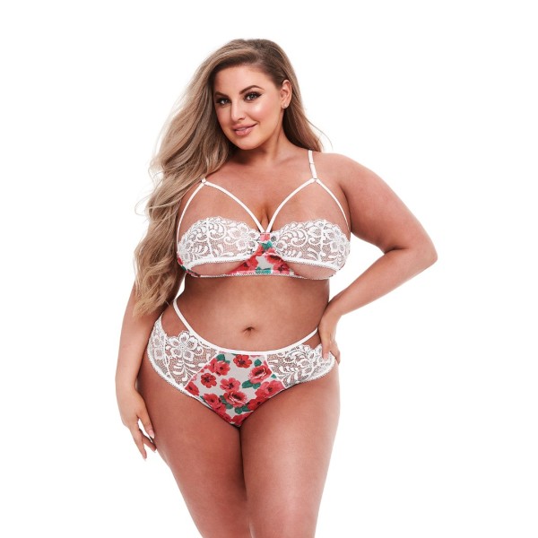 Floral 2 Piece Set with Lace Baci Lingerie
