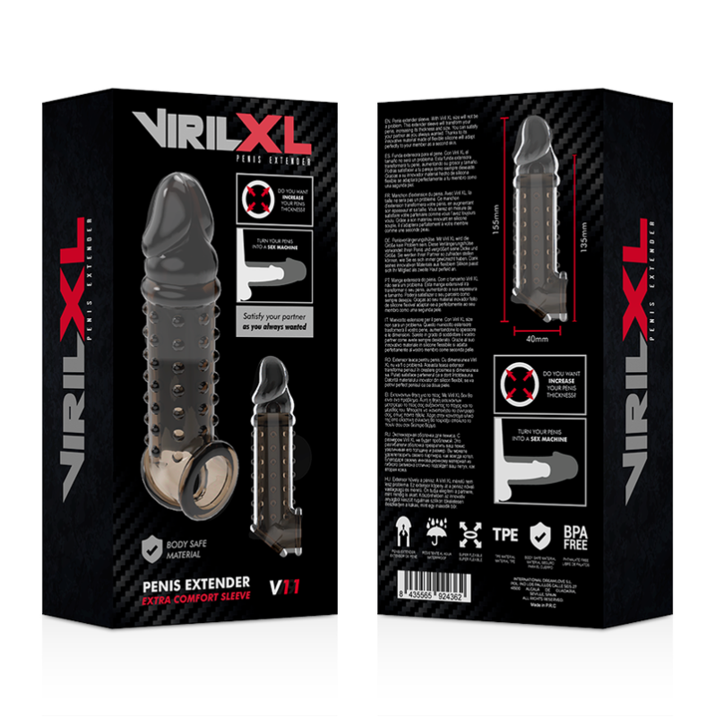 Penis Sleeve VirilXL Extra Comfort Sleeve V11 Black