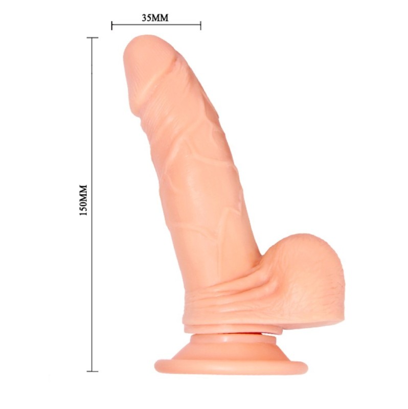 Realistic Vibrator Baile Mark Multispeed 15cm Nude