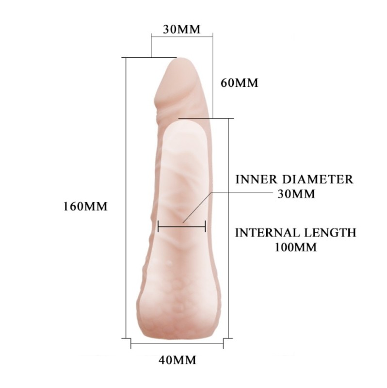 Penis Sleeve Baile Big Man 16cm Nude