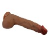 Realistic Vibrator Beautiful Wilks With Suction Cup Thrusting&Rotating 25cm Brown