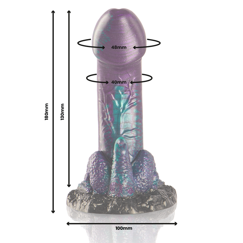 EPIC Ρεαλιστικό Dildo Epic Basilisk 18cm Μοβ Ρεαλιστικά