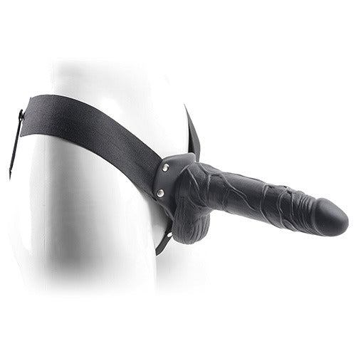 Κούφιο Strap-On με Δόνηση Toyz4lovers Real Rapture 20.5cm Μαύρο