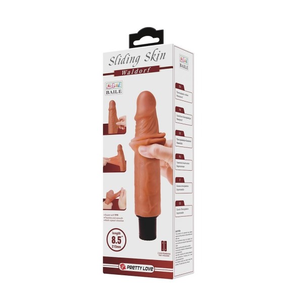 Ρεαλιστικός Δονητής Sliding Skin Pretty Love Waldorf 21.5cm Καφέ Ρεαλιστικός Δονητής Sliding Skin Pretty Love Waldorf 21.5cm Καφέ