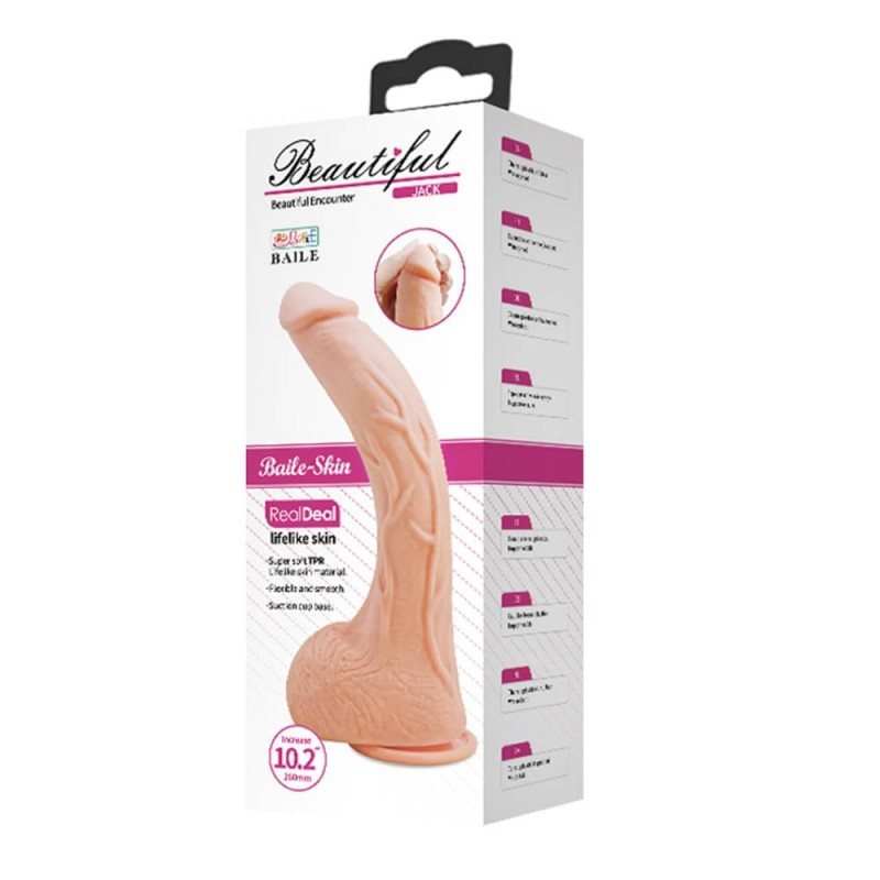 Baile Ρεαλιστικό Dildo Beautiful Jack 27cm Μπεζ Ρεαλιστικά