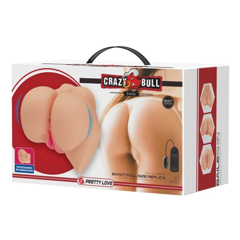 Baile Realistic Masturbator With Bullet Crazy Bull Emilia Vagina and Anal Nude Masturbators