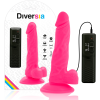 Realistic Vibrator Diversia With Suction Cup 18cm Pink Diversia Realistic Vibrator Diversia With Suction Cup 18cm Pink Realistic