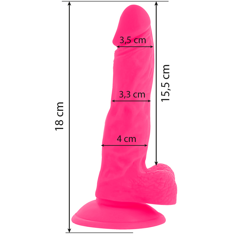 Realistic Vibrator Diversia With Suction Cup 18cm Pink Diversia Realistic Vibrator Diversia With Suction Cup 18cm Pink Realistic