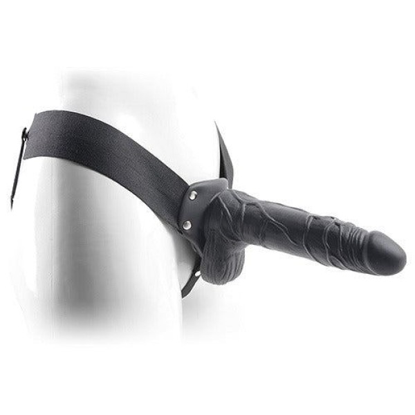 Vibrating Hollow Strap-On Toyz4lovers Real Rapture 20.5cm Black Vibrating Hollow Strap-On Toyz4lovers Real Rapture 20.5cm Black