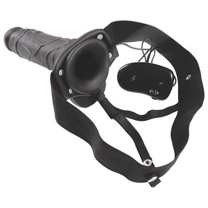 Vibrating Hollow Strap-On Toyz4lovers Real Rapture 20.5cm Black Toyz4lovers Vibrating Hollow Strap-On Toyz4lovers Real Rapture 20.5cm Black Women's Strap-On