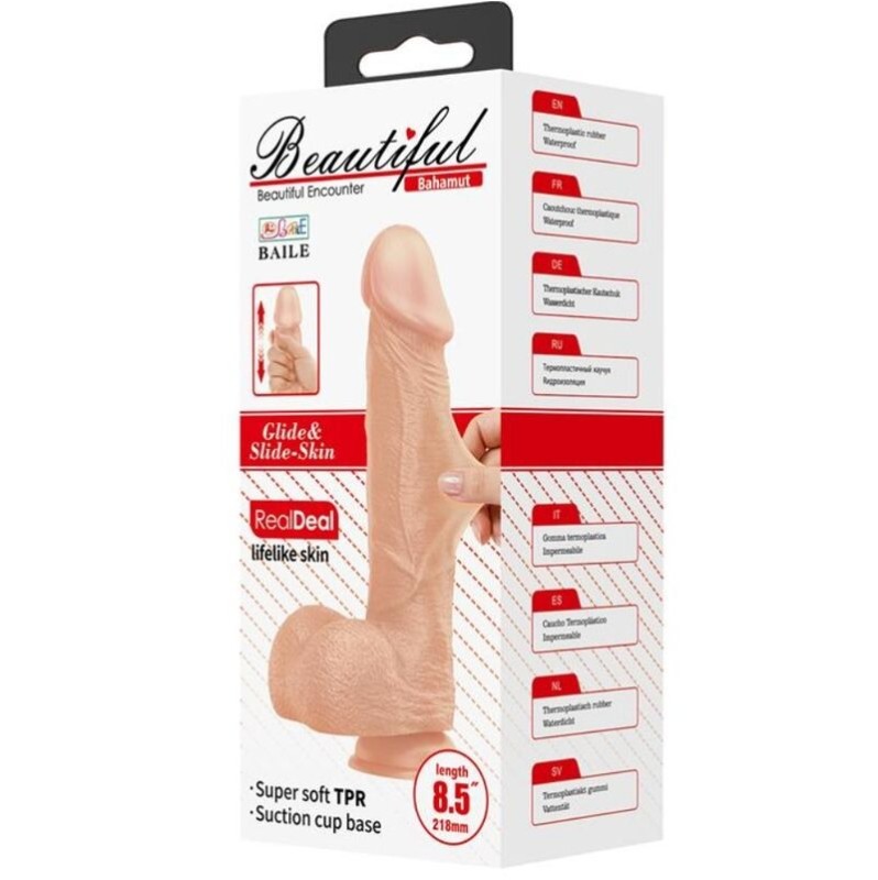Realistic Dildo Beautiful Bahamut 22cm Nude