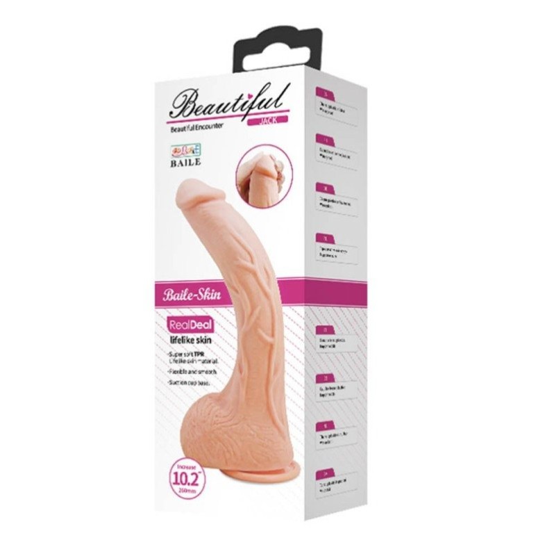 Realistic Dildo Beautiful Jack 27cm Nude