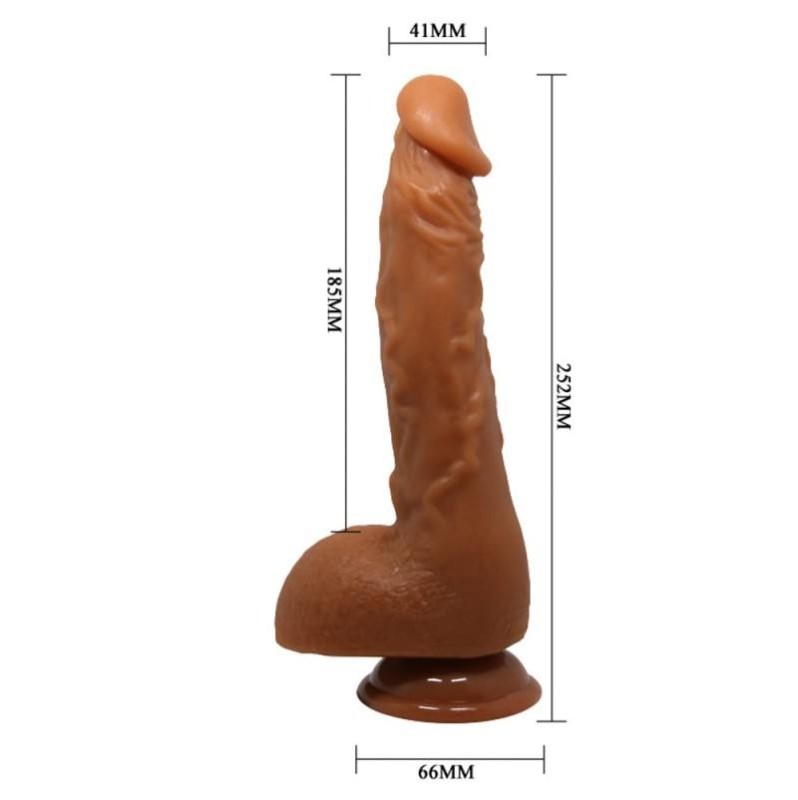 Ρεαλιστικό Dildo Beautiful Jason 25cm Καφέ