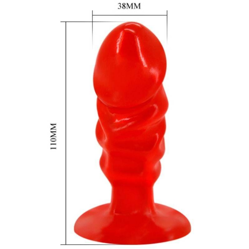 Ρεαλιστικό Dildo με Βεντούζα Baile 11cm Κόκκινο